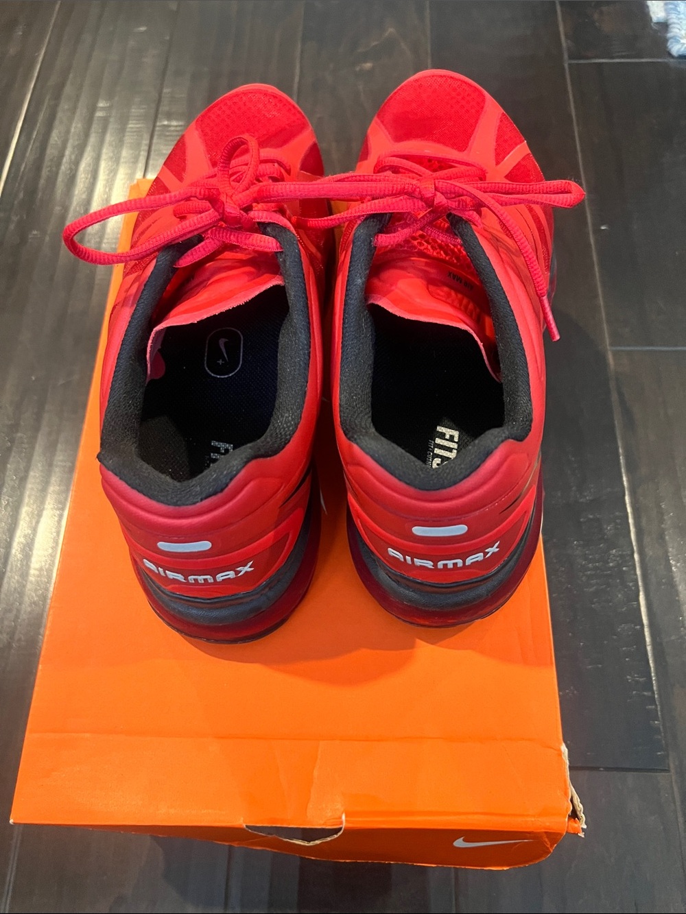Men’s Nike Red and Black Air Max Running Shoes